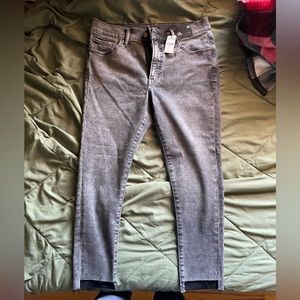 EXPRESS Grey wash skinny mid rise jeans